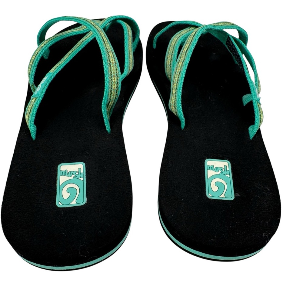 Teva Blue Olawahu Pintado Florida Keys Mush Thong Flip Flop Sandal 9‎ - Picture 2 of 4